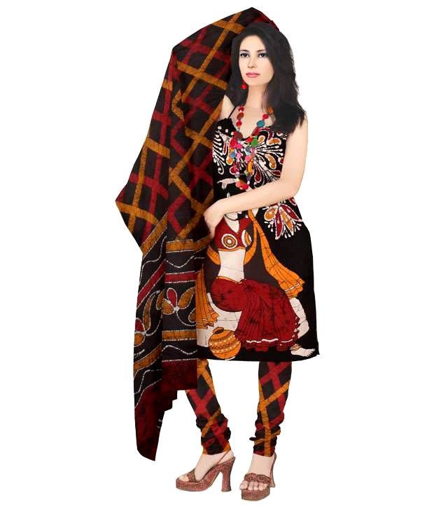 batik print churidar piece