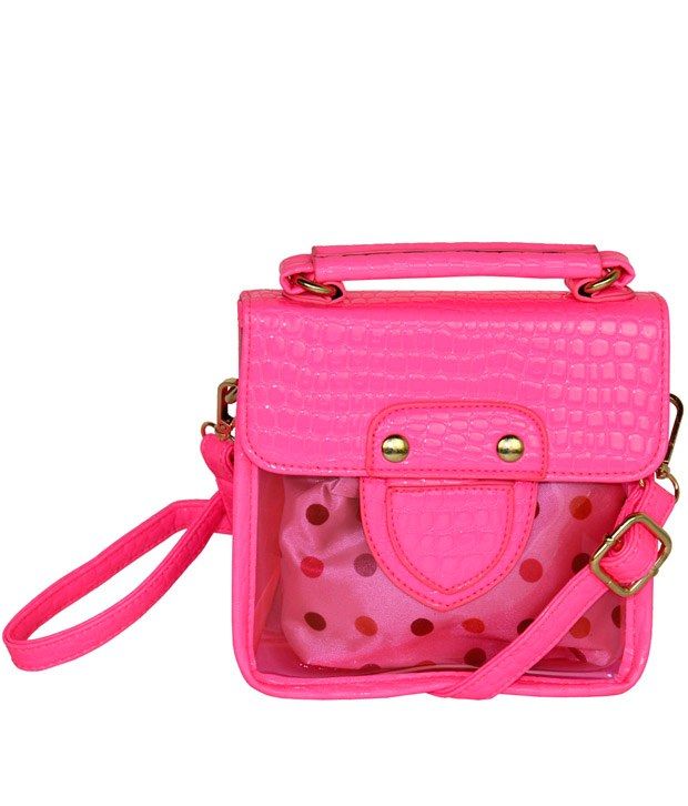 dark pink sling bag