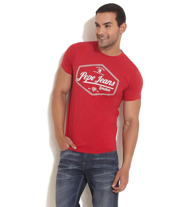 Pepe Jeans London Red T Shirt - Buy Pepe Jeans London Red T Shirt ...