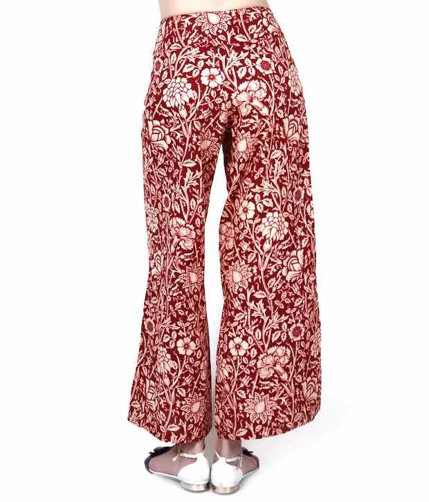 maroon palazzo pants