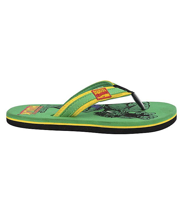dark green flip flops