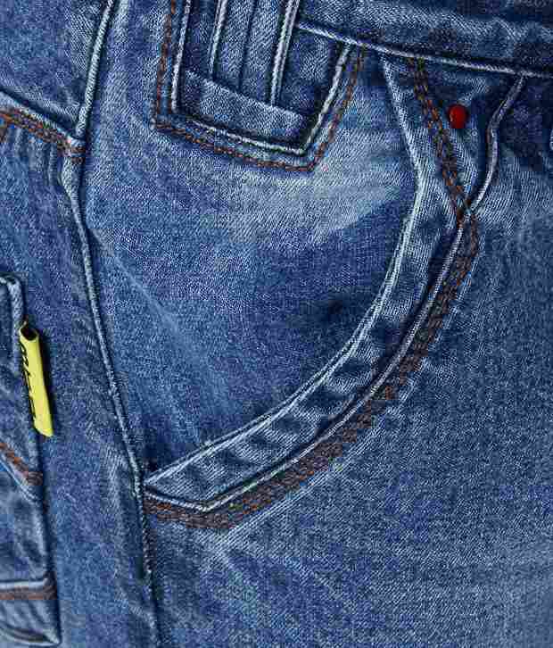 British Terminal Sky Blue Side pocket faded Jeans - Buy British ...