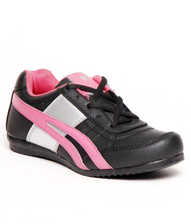 Volley Black & Pink Sports Shoes Price in India- Buy Volley Black ...