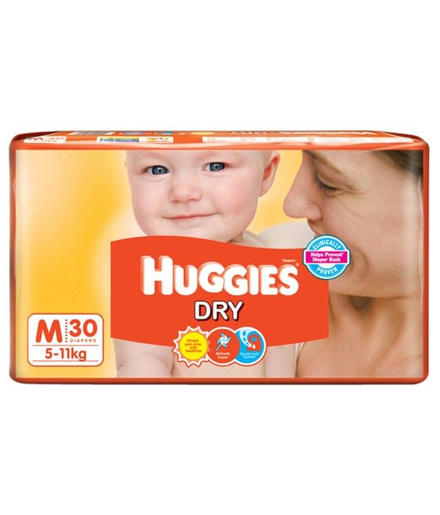 Huggies Dry DiaperM Size (Medium) 30 Pcs Buy Huggies Dry DiaperM