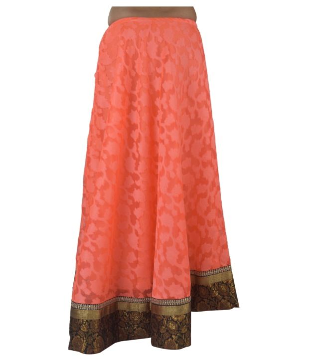 Buy 9rasa Orange Net Long Skirt Online at Best Prices in India - Snapdeal