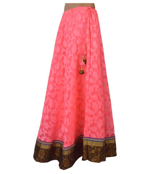 Buy 9rasa Pink Net Long Skirt Online at Best Prices in India ...