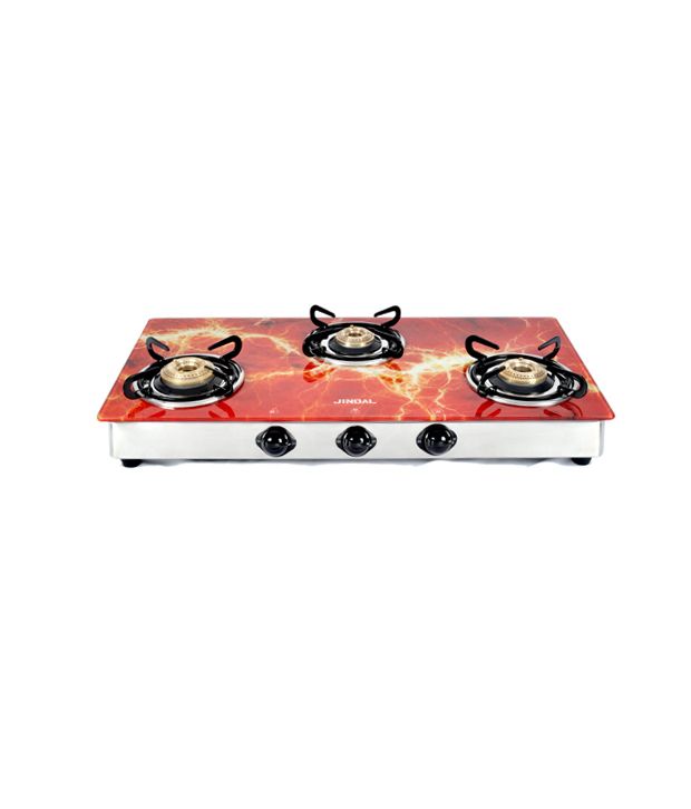 Jindal Designer O Series 3 Burner Gas Stove Red Price in India Buy