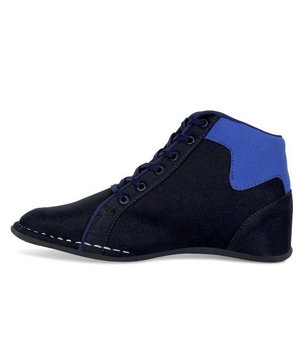 Get Glamr Attractive Black-Blue Ankle-Length Casual Shoes - Buy Get ...