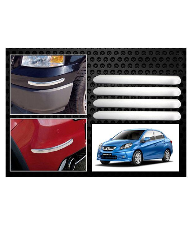 Vheelocityin Chrome Car Bumper Safety Guard Protectors for Honda