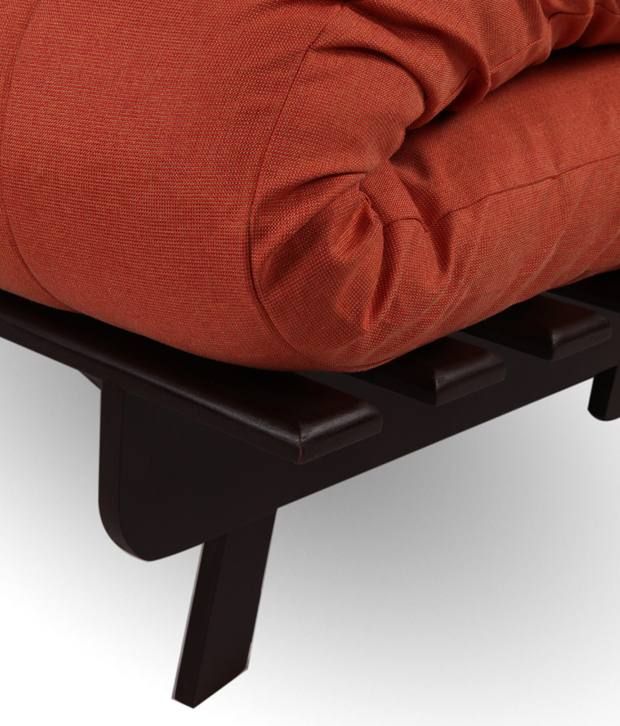 Atwood Double Futon With Mattress Orange Buy Atwood Double Futon