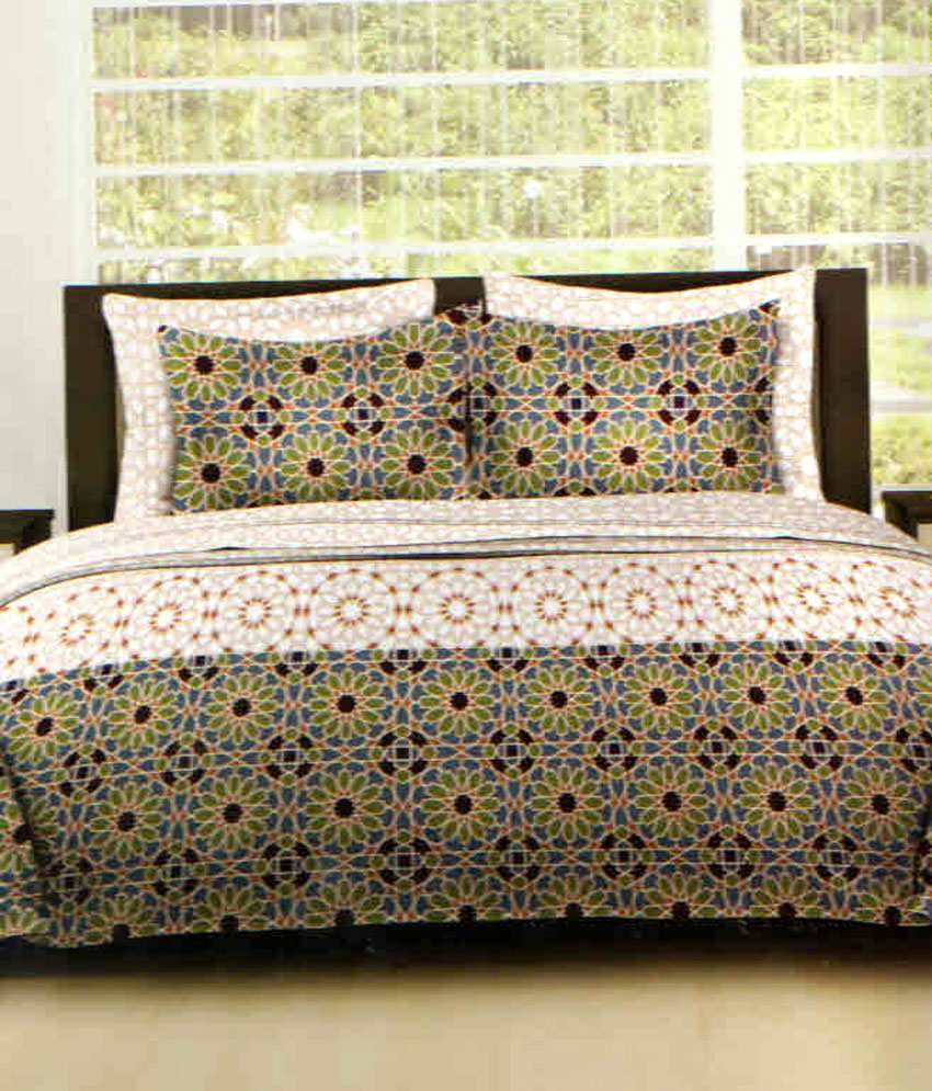 Bombay Dyeing Eternia Geometrical King Size Bed Sheet Set Buy Bombay