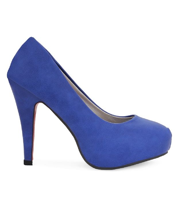 Get Glamr Stylish Blue Pencil Heel Pumps Price in India- Buy Get Glamr ...