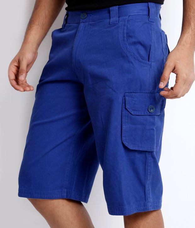 full blue cargo shorts