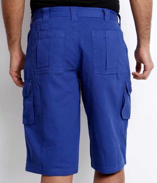 full blue cargo shorts