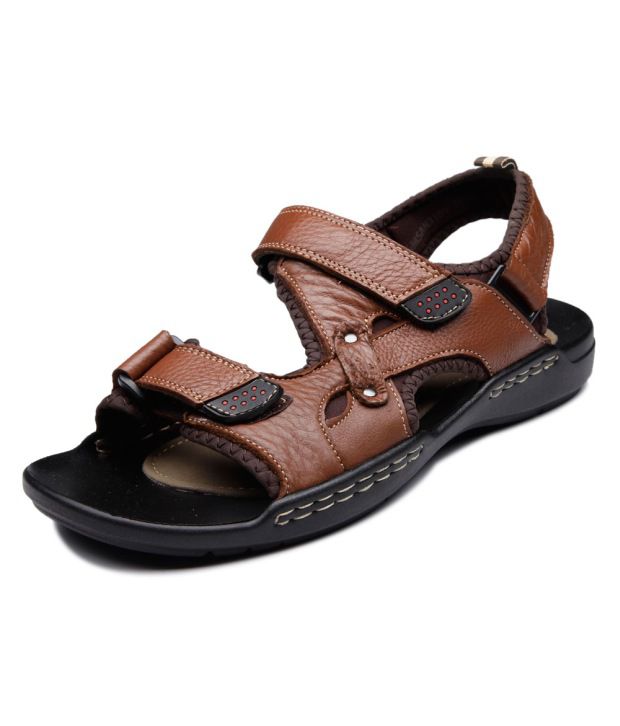 Pavers England Brown Men Pure Leather - Casual Sandals - Buy Pavers ...