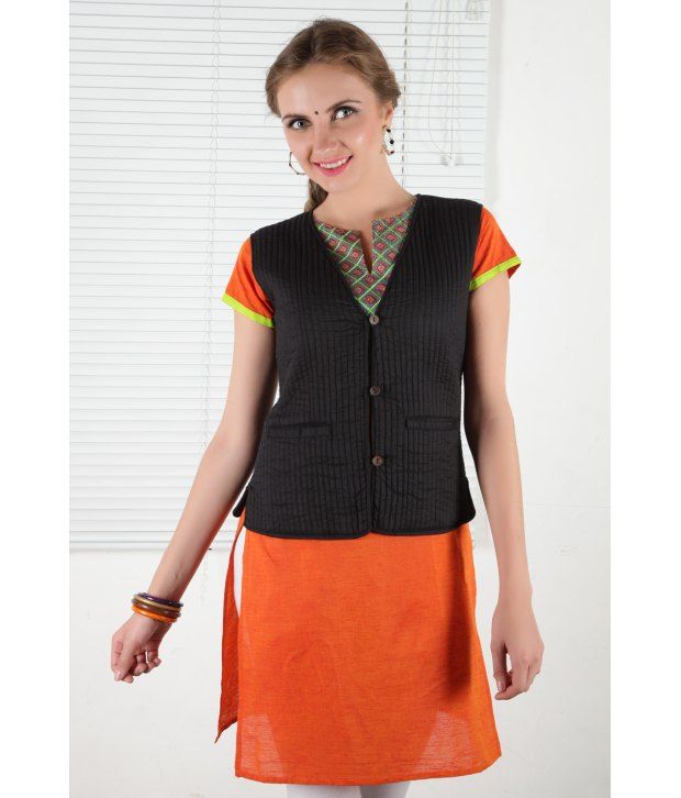 cotton sleeveless jacket for ladies