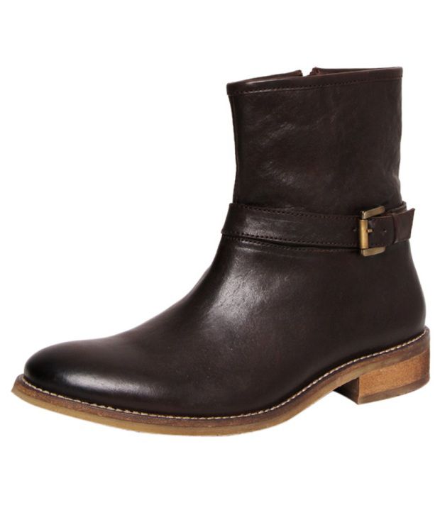 DELIZE Brown Men Pure Leather - Boots - Buy DELIZE Brown Men Pure ...