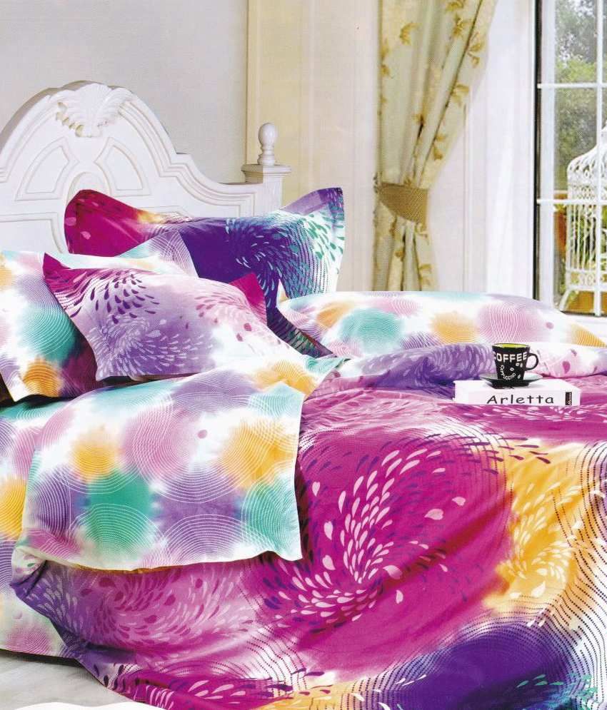 Just Linen Colour Splash Printed Queen Size Duvet Cover Buy Just