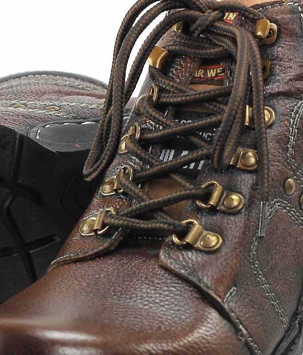 Fighter Sturdy Leather Brown Casual Boots For Men Buy Fighter Sturdy Leather Brown Casual