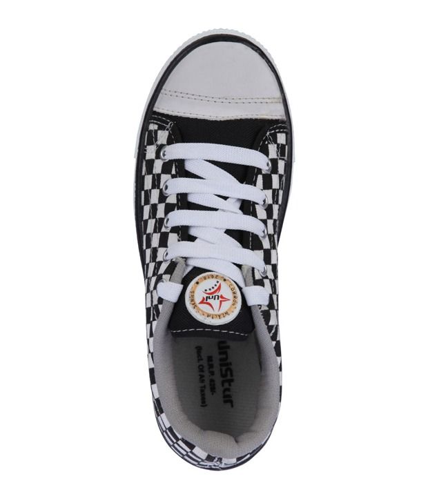 Unistar Black & White Checkered Sneakers Price in India- Buy Unistar ...