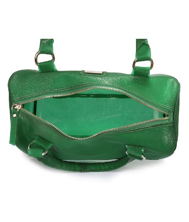 bright green shoulder bag