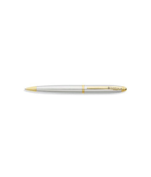 Franklin Covey Lexington Ballpoint Pen Polished Chrome with Gold Appointments...