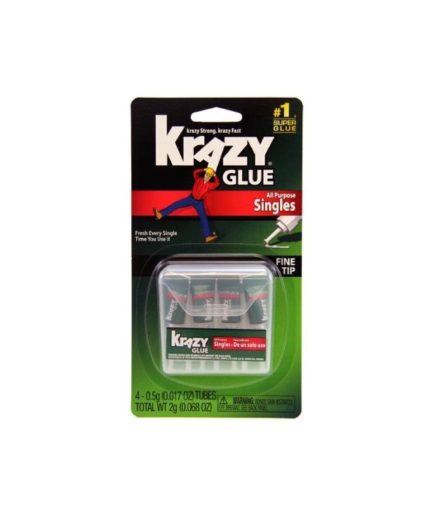 Krazy Glue Instant KG582 Crazy Glue 4Single Use Tubes of 0.017Ounce