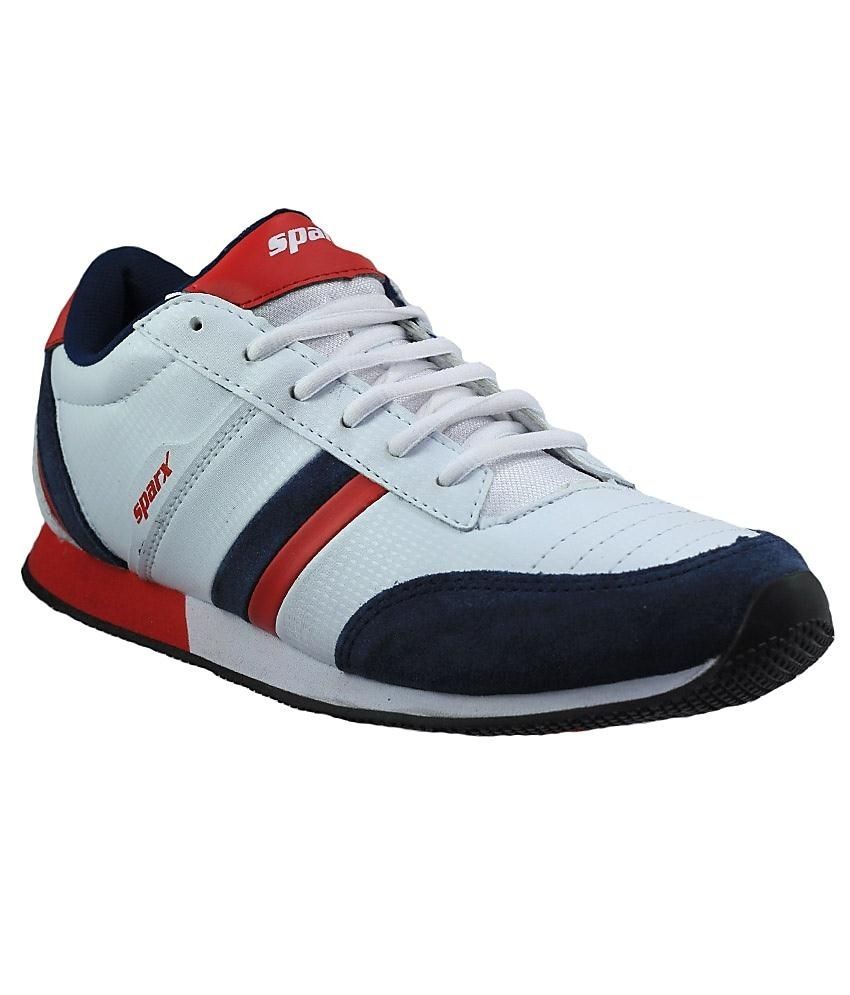 Sparx Navy Blue \u0026 White Sports Shoes 