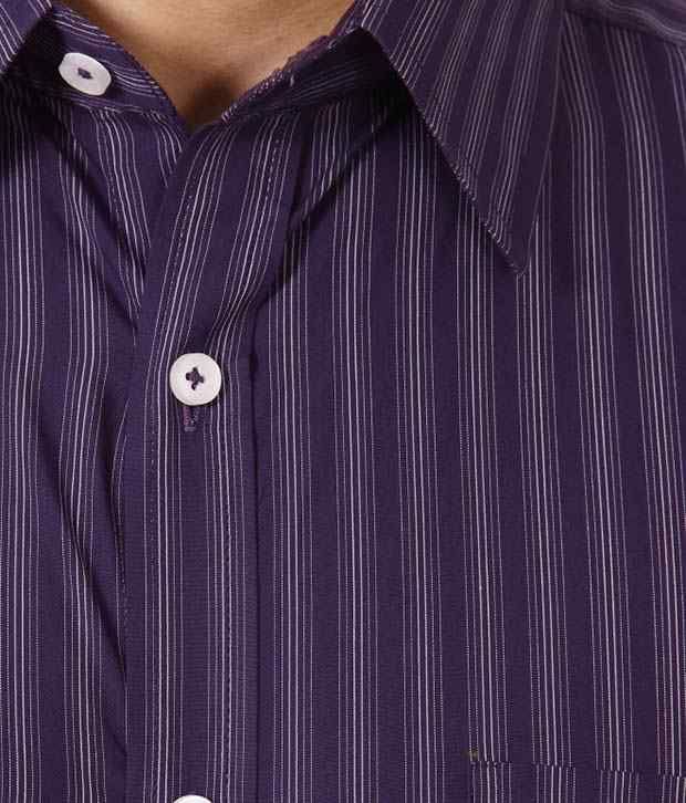dark purple striped shirt