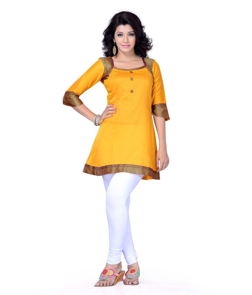 golden yellow kurti