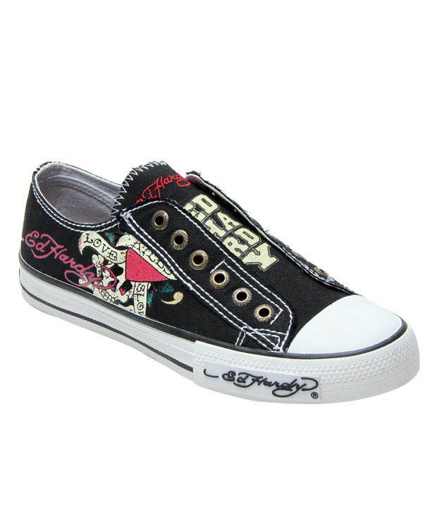 Ed Hardy Black Canvas Shoes Price in India- Buy Ed Hardy Black Canvas ...