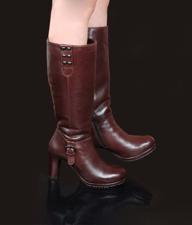 calf length leather boots