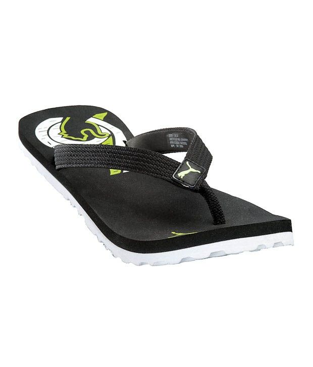 Puma Wave IND Unisex Black Slippers Price in India- Buy Puma Wave IND ...