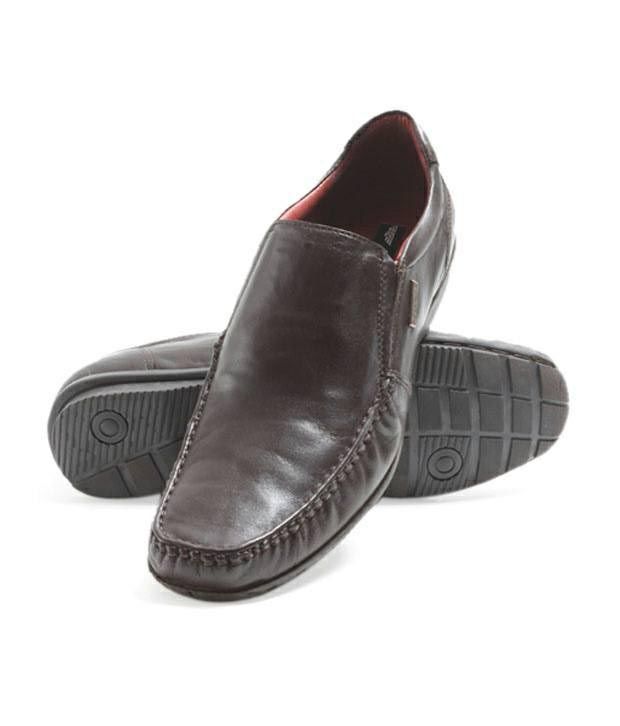 redtape brown leather shoes
