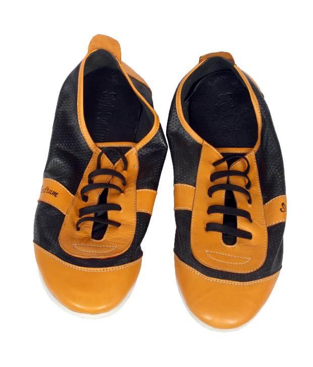 yellow name brand shoes