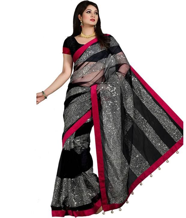 net saree outfit