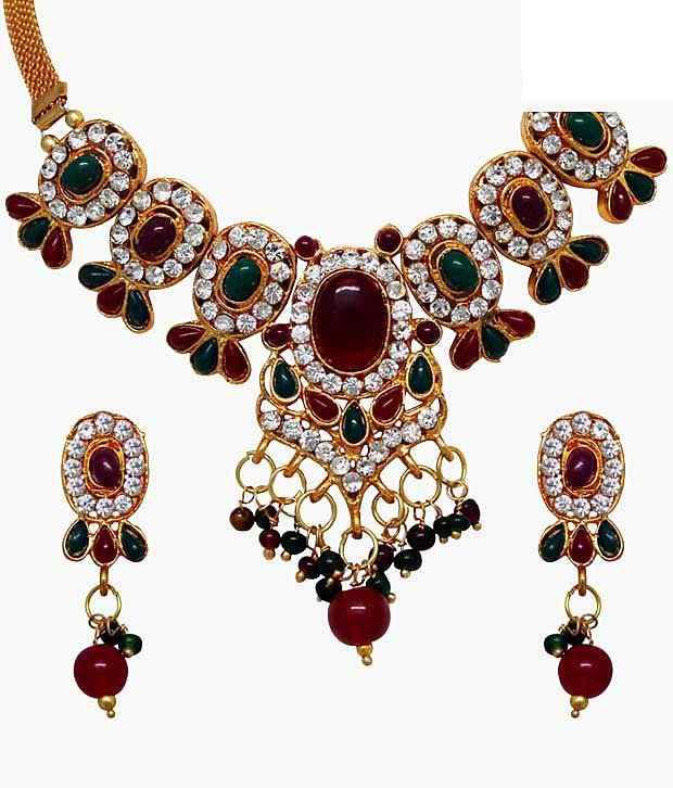 Sharnam Art Exotic Kundan Style Necklace Set Buy Sharnam Art Exotic Kundan Style Necklace Set 9846