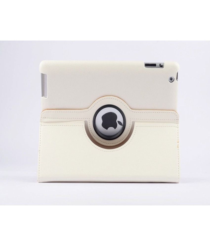     			RKA 360 Rotating PU Leather Case Cover For Apple iPad 2 3 and New iPad 4 White