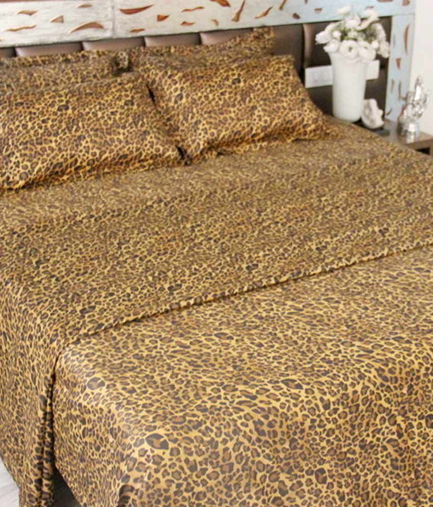 Snuggle Cotton Satin Animal Print Bed Sheet-Brown - Buy Snuggle Cotton  Satin Animal Print Bed Sheet-Brown Online at Low Price in India -  