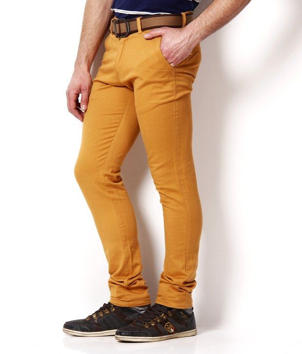 mustard chinos