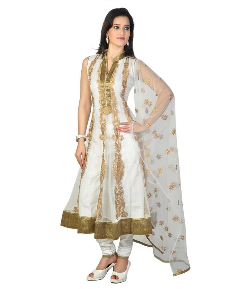 gold anarkali suit