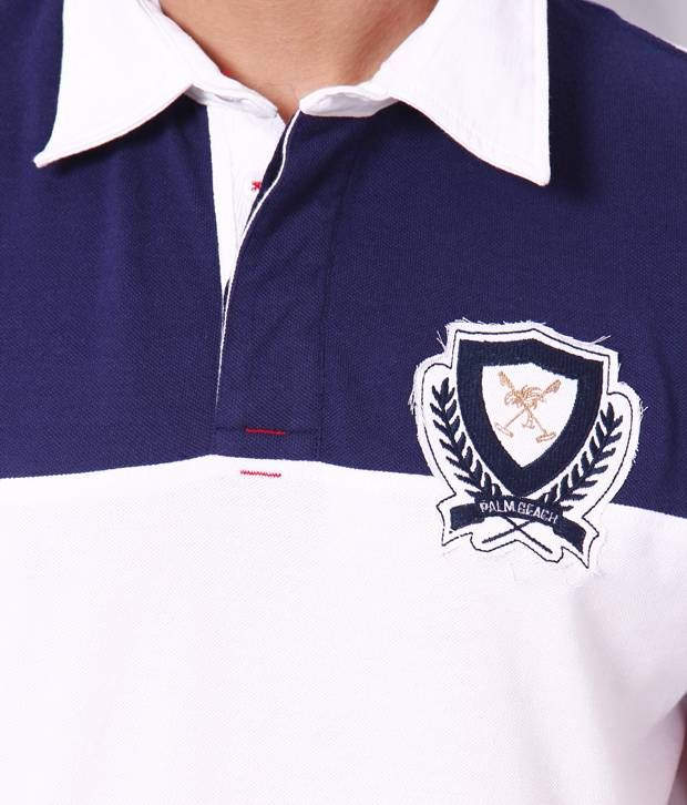 Palm Beach White Solid Polo T Shirt Buy Palm Beach White Solid Polo T