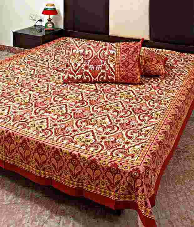 Aapno Rajasthan Traditional Motif Design Bed Sheet Set Buy Aapno