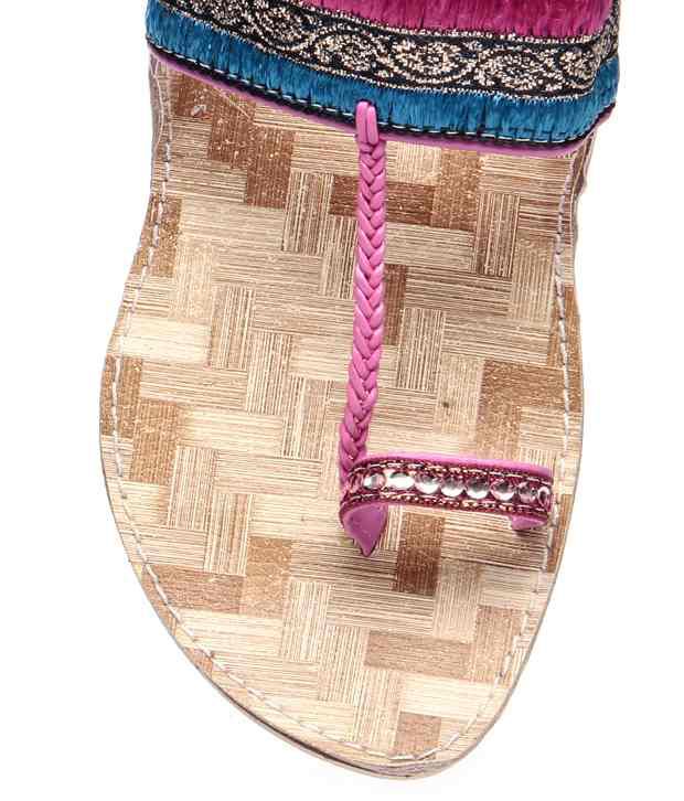 Tatter Angel Attractive Multi Coloured Slip On Heels Price In India