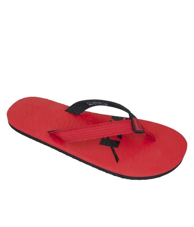 Buy Sparx Red Black Slippers & Flip Flops for Men | Snapdeal.com