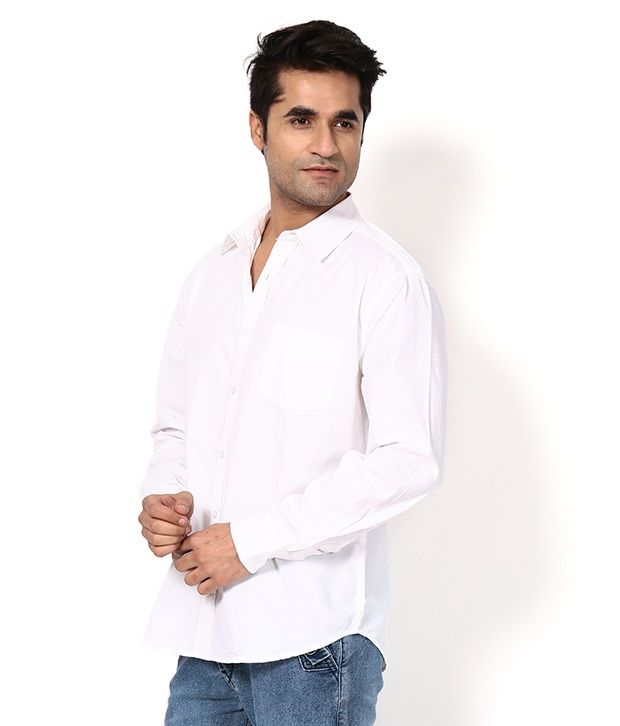 brown chinos white shirt