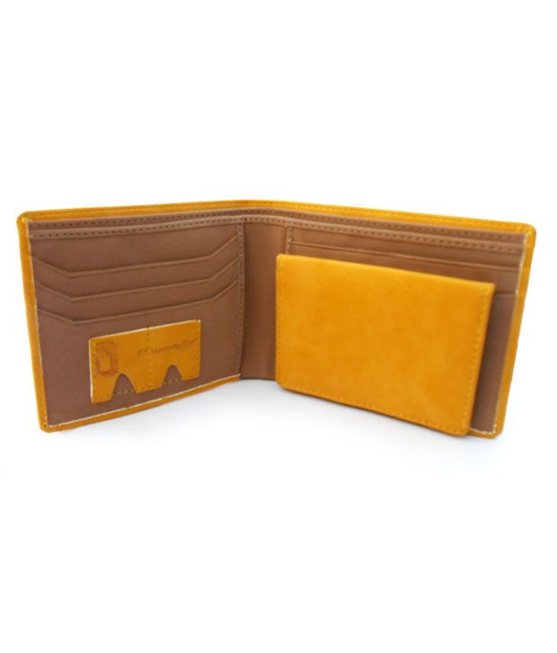 Trends Yellow Leather Formal Men Wallet Buy Online at Low Price in