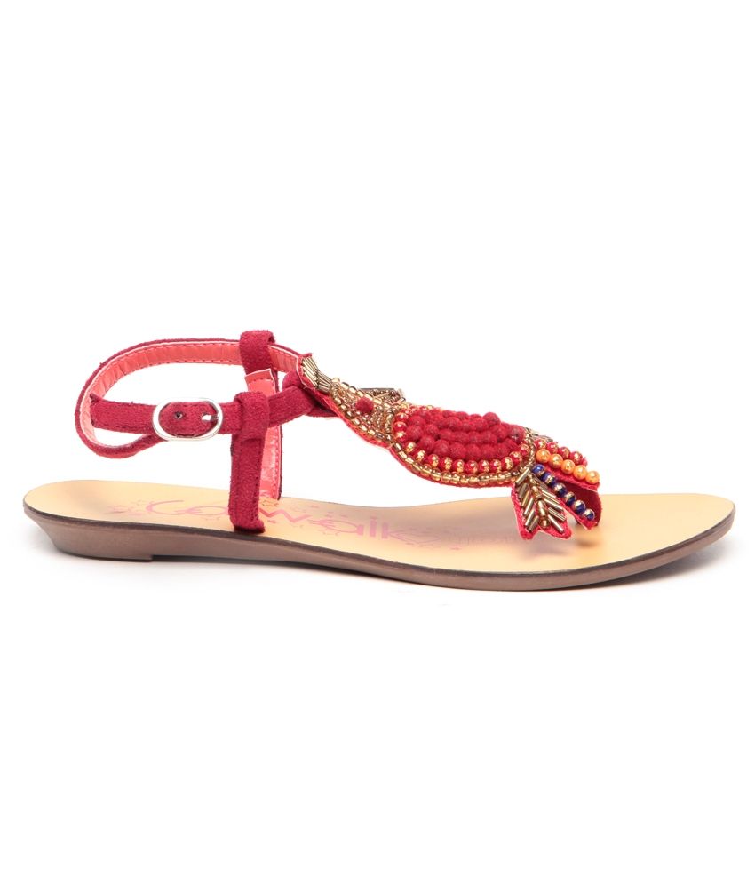 Catwalk Cute Red Sandals Price in India- Buy Catwalk Cute Red Sandals ...