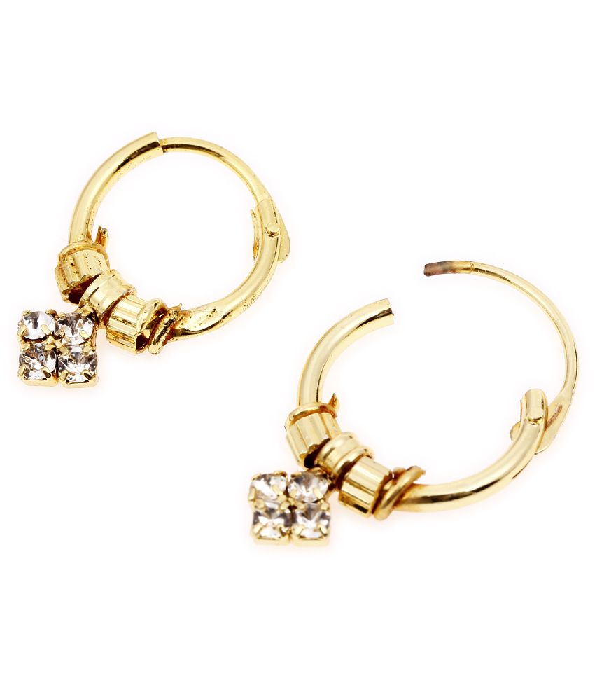 Gold Plated Rajkot Style CZ Studded Ear Bali by GoldNera - Buy Gold ...