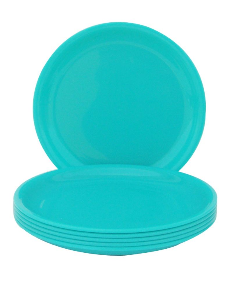 Buy Incrizma Sea Green Round Dinner Plates 6 Pcs Online at Best Price